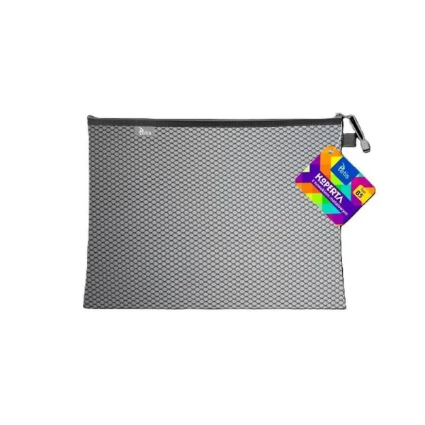 KOPERTA Z SUWAKIEM METALOWYM B5 29,5X21,5 CM CZARNA TETIS