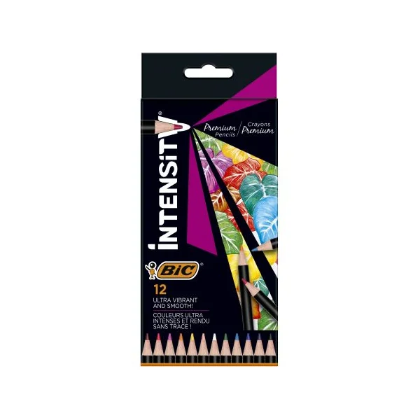 KREDKI OŁÓWKOWE 12 KOLORÓW BIC INTENSITY PREMIUM 3086123651968