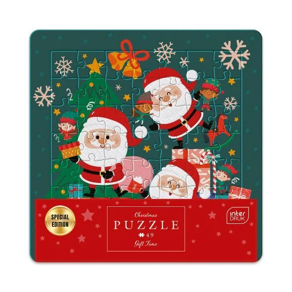 PUZZLE W RAMCE 49 EL. BOŻE NARODZENIE GIFT TIME INTERDRUK