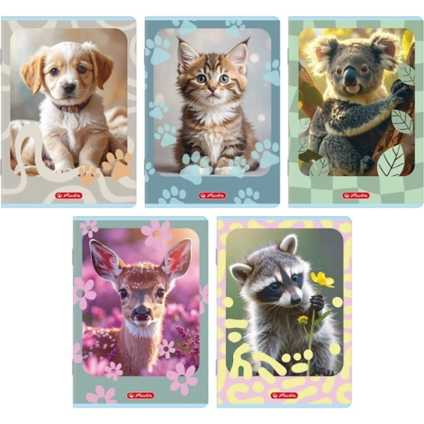 ZESZYT A5 32 = KOLOROWA ANIMALS 70G HERLITZ