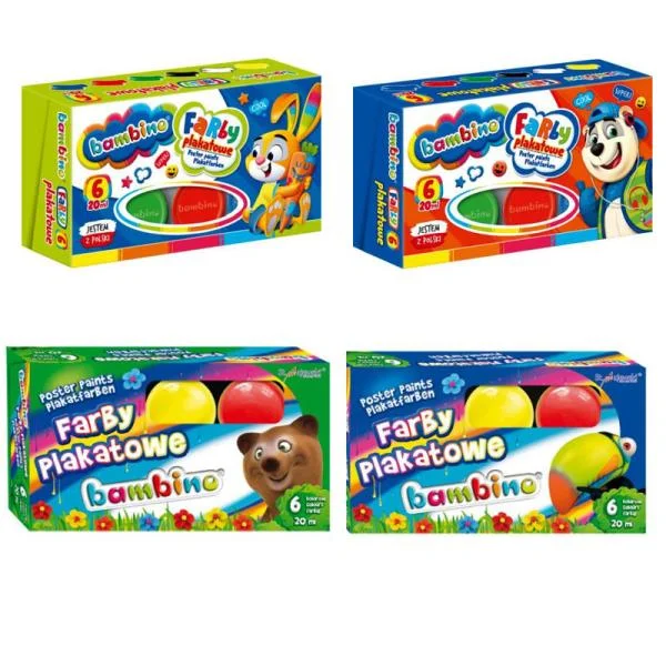 FARBY PLAKATOWE 6KOL 20ML BAMBINO