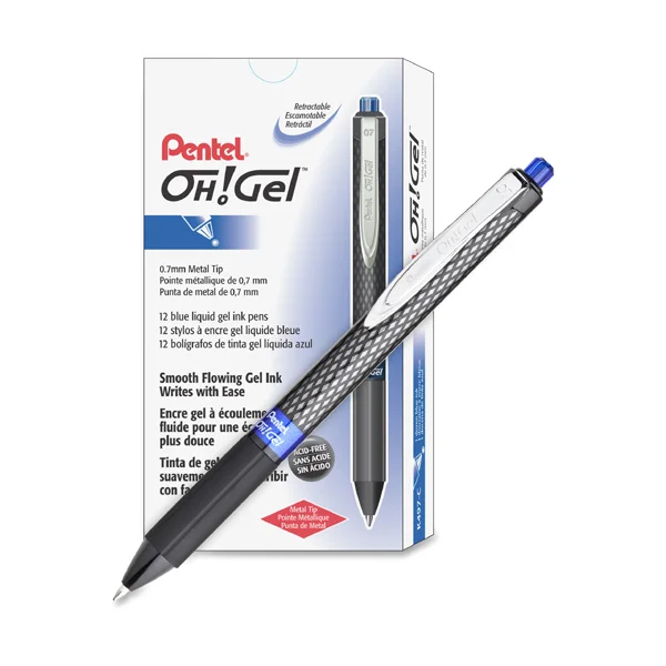 DŁUGOPIS ŻELOWY OH!GEL 0,7MM K497-C PENTEL NIEBIESKI 072512238707