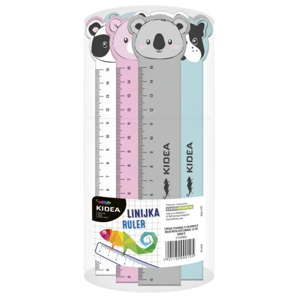 LINIJKA Z FIGURKĄ 15CM KIDEA
