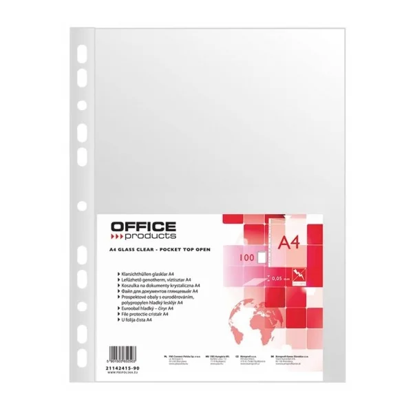 KOSZULKI NA DOKUMENTY KRYSTALICZNE 50MIC OFFICE PRODUCTS
