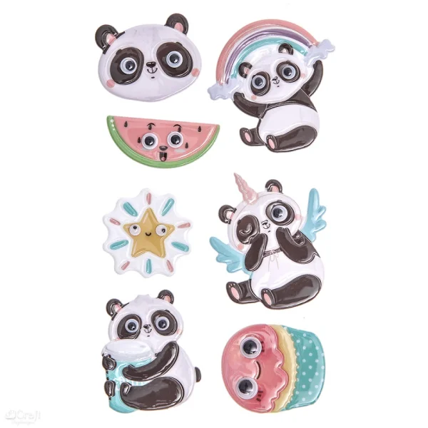 NAKLEJKI PUFFY - PANDY 7SZT DP CRAFT