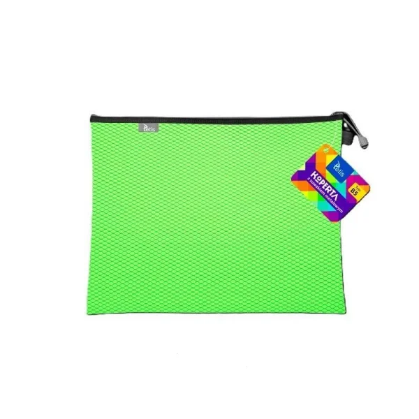 KOPERTA Z SUWAKIEM METALOWYM B5 29,5 x 21,5 CMZIELONA TETIS