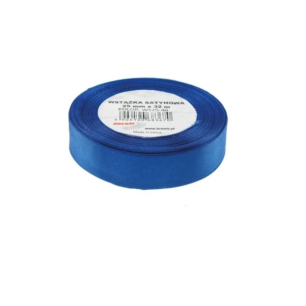 WSTĄŻKA SATYNOWA 25MM X 32M WS25-40 BREWIS GRANATOWA 5906190683670