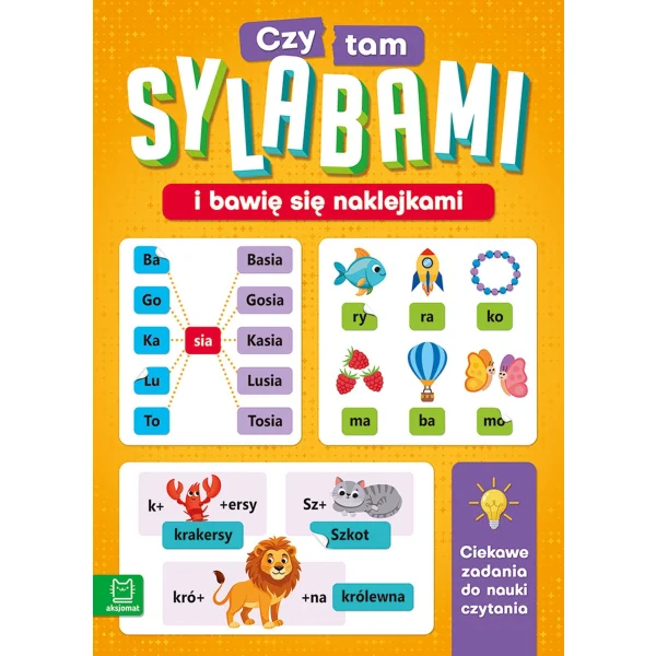 KSIĄŻECZKA CZYTAM SYLABAMI CIEKAWE ZADANIA DO NAUKI CZYTANIA AKSJOMAT