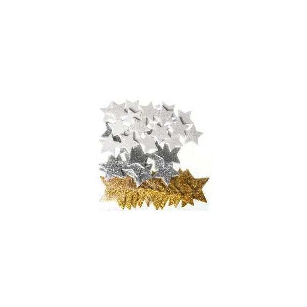 NAKLEJKI Z PIANKI GWIAZDKI BROKAT 45 SZT KSPI-067 DP CRAFT