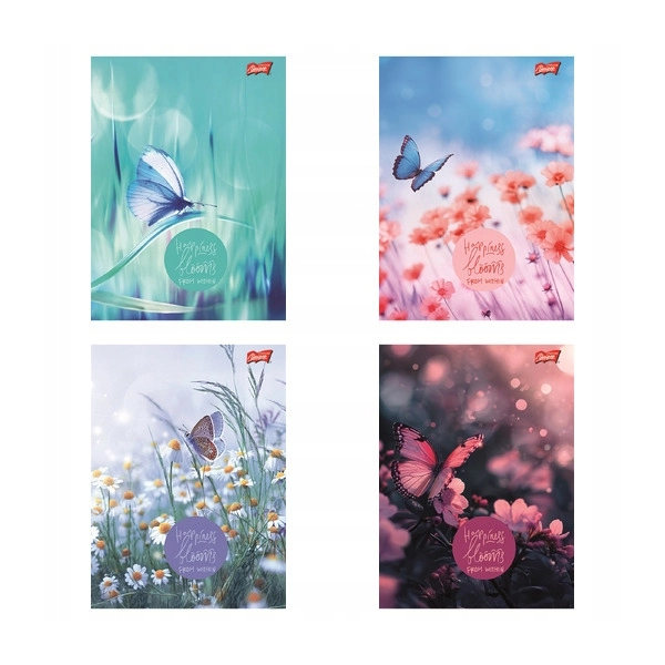 ZESZYT A5 96 = BUTTERFLY MEADOW LAMINOWANY UNIPAP