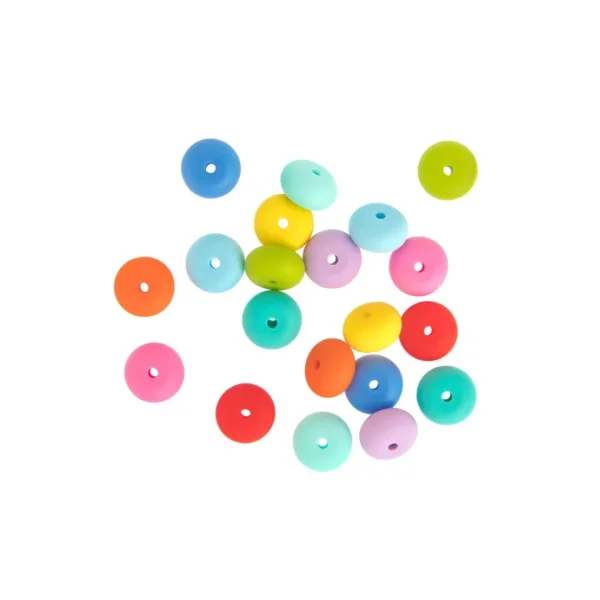 KORALIKI SILIKONOWE 20SZT VIBRANT RAINBOW GRKO-161 DP CRAFT