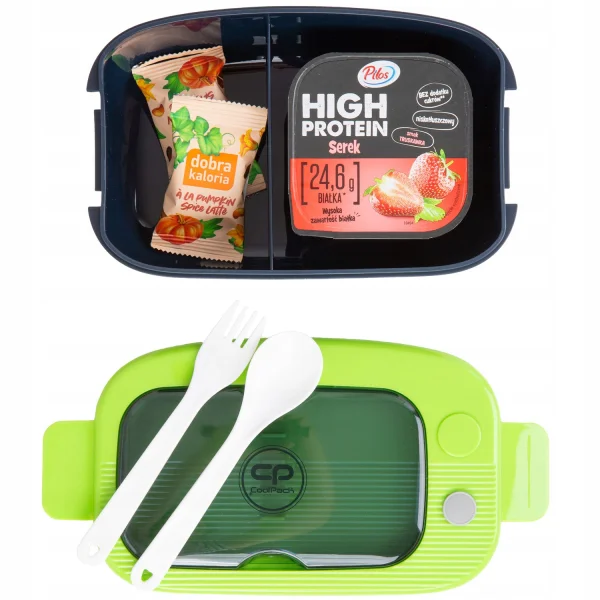 ŚNIADANIÓWKA Z PRZEGRÓDKAMI MIL BLUE/GREEN 1100ML COOLPACK