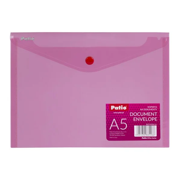 KOPERTA NA DOKUMENTY A5 PATIO PAT3139A/15 RÓŻOWA