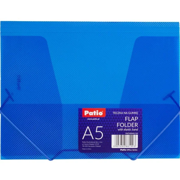 TECZKA NA GUMKĘ A5 PATIO PAT4004S/18 NIEBIESKA