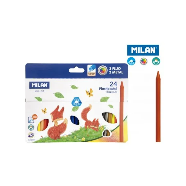 KREDKI ŚWIECOWE 24 KOLORÓW MILAN 8411574088813