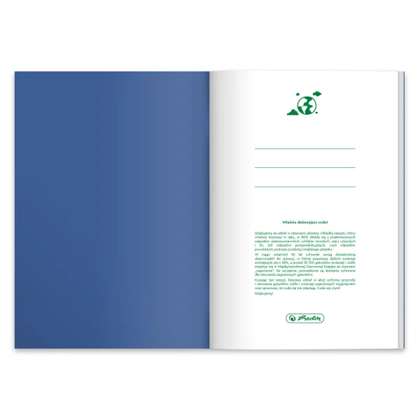 ZESZYT B5 60 # ECO PP OCEAN COLORS FSC HERLITZ