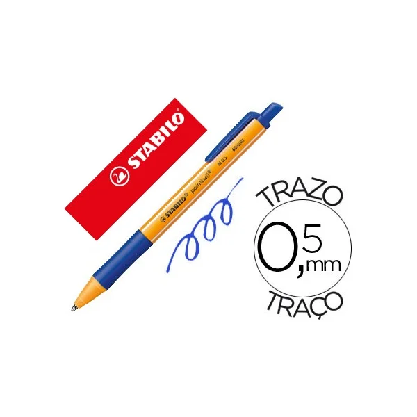 DŁUGOPIS POINTBALL 0,5MM 6030/1 STABILO NIEBIESKI4006381436960