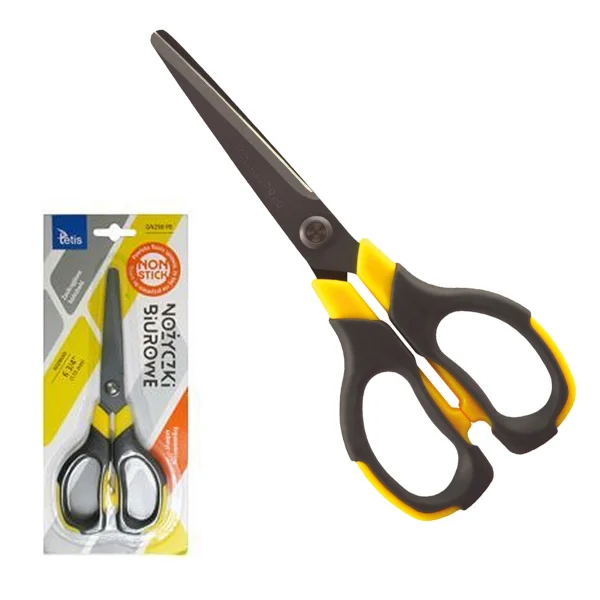 NOŻYCZKI BIUROWE NON-STICK 170MM GN290-YB TETIS