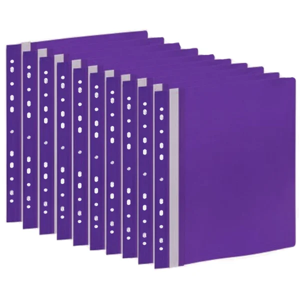 SKOROSZYT SZTYWNY WPINANY A4 PCV FIOLETOWY 10 SZTUK TRES