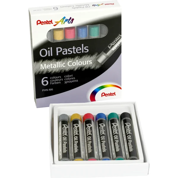 PASTELE OLEJNE METALICZNE 6 KOLORÓW PENTEL