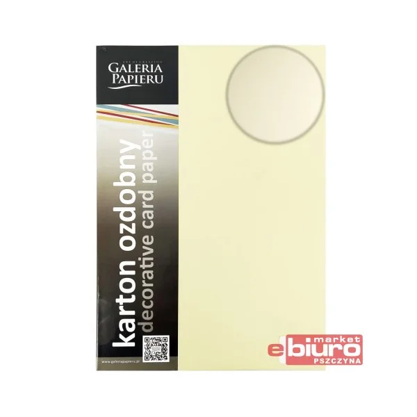 KARTON OZDOBNY PŁÓTNO KREMOWY 20SZT 240G 202122 GALERIA PAPIERU