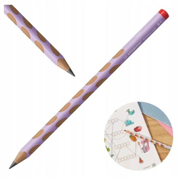 OŁÓWEK STABILO EASYGRAPH HB PRAWORĘCZNY PASTEL LILA