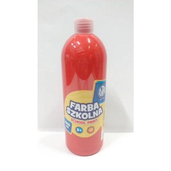 FARBA SZKOLNA 1000ML ASTRA CZERWONA