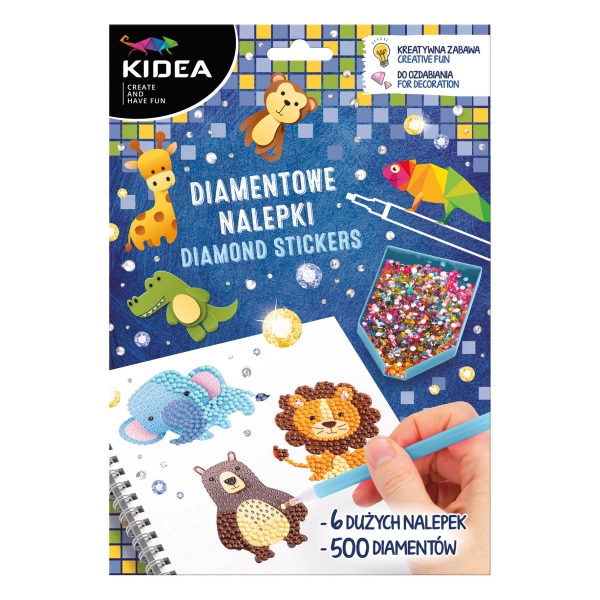 NAKLEJKI DIAMENTOWE WESOŁE ZWIERZĘTA KIDEA