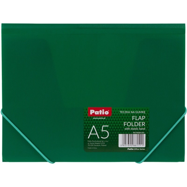 TECZKA NA GUMKĘ A5 ZIELONA 4004 PATIO