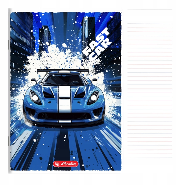 ZESZYT A5 32 LINIA PODWÓJNA FAST CAR HERLITZ