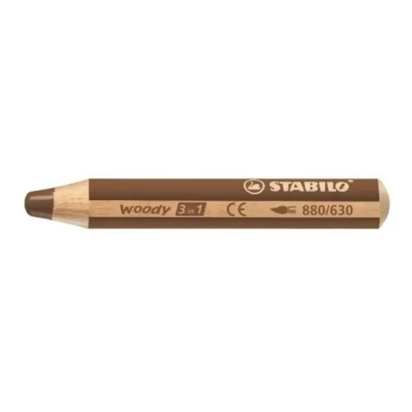KREDKA WOODY 3 W 1 880/630 BRĄZOWA STABILO
