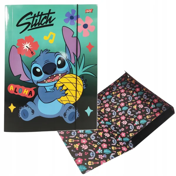 TECZKA Z GUMKĄ A4 STITCH MINT ALOHA UNIPAP
