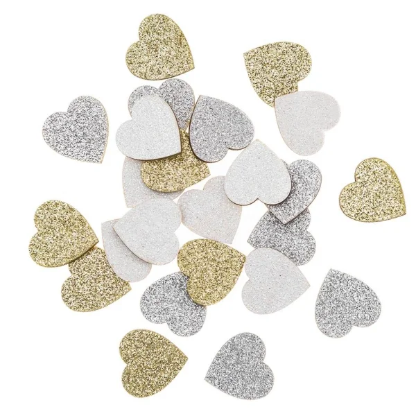 DREWNIANE BROKATOWE SERCA - DWUSTRONNE 2 x 1,5CM 24 SZT DPDN-169 DP CRAFT