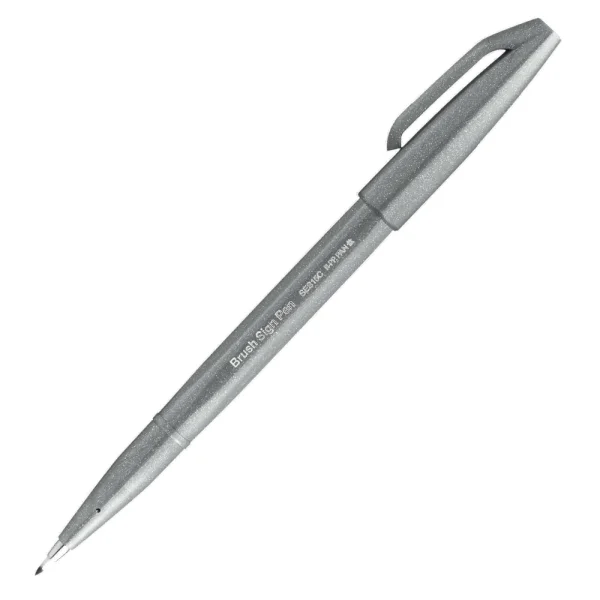 PISAK PĘDZELKOWY BRUSH SIGN PEN SES15C PENTEL GREY