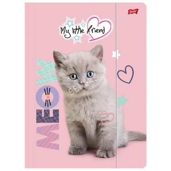 TECZKA Z GUMKĄ A4 MY LITTLE FRIEND FLUFFY KITTY ST.MAJEWSKI