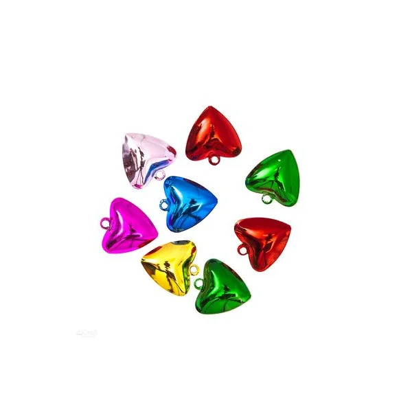 DZWONECZKI METALOWE MIX SERCA 2 CM 8 SZT DPME-012 DP CRAFT