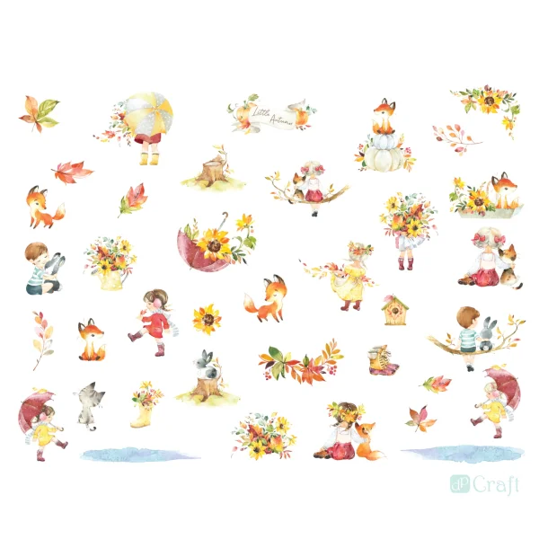 KSZTAŁTY PAPIEROWE LITTLE AUTUMN 50SZT DP CRAFT