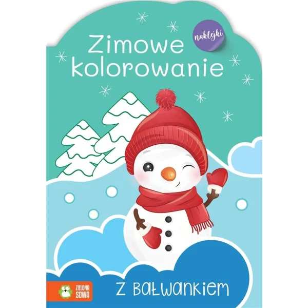 KSIĄŻECZKA ZIMOWE KOLOROWANIE Z BAŁWANKIEM ZIELONA SOWA