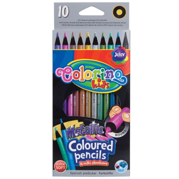 KREDKI OŁÓWKOWE METALIC 34678PTR COLORINO 5907690834678