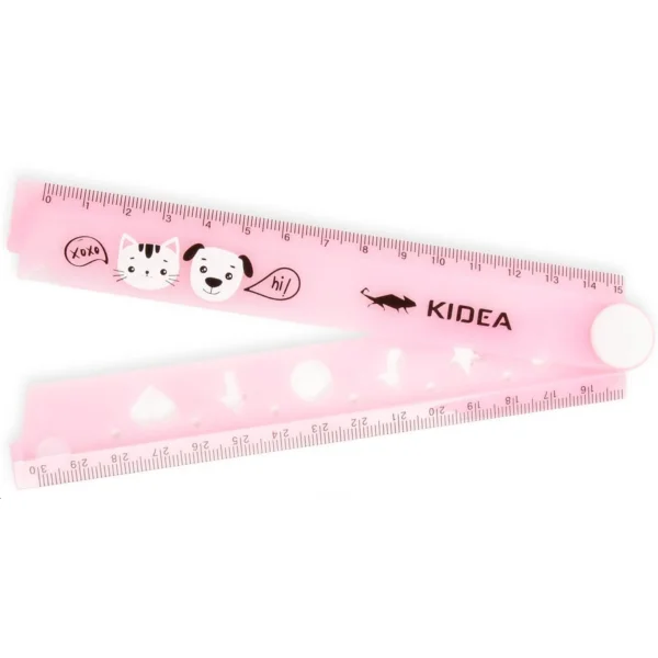 LINIJKA SKŁADANA 30CM Z SZABLONAMI KIDEA