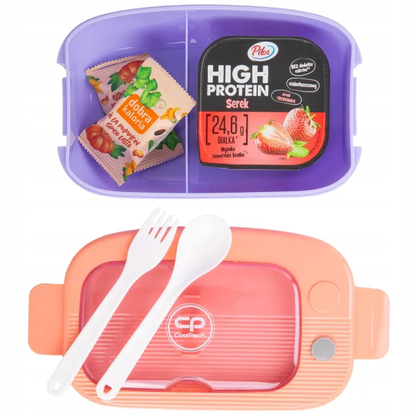 ŚNIADANIÓWKA Z PRZEGRÓDKAMI MIL PEACH/PURPLE 1100ML COOLPACK
