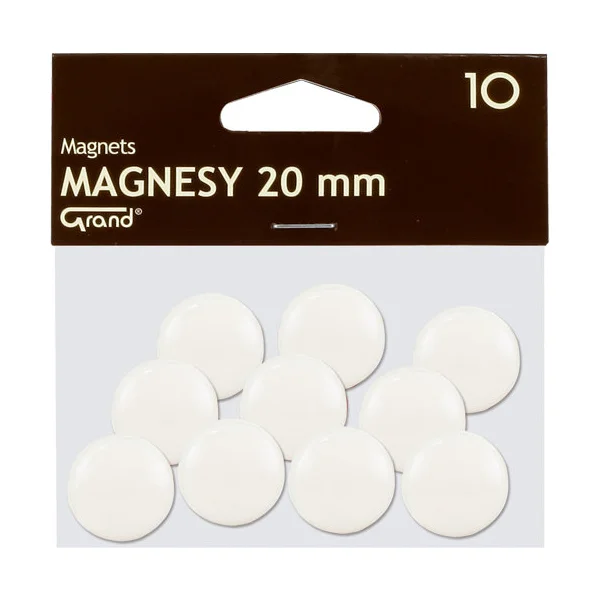 MAGNESY 20 MM 10 SZT BIAŁE GRAND