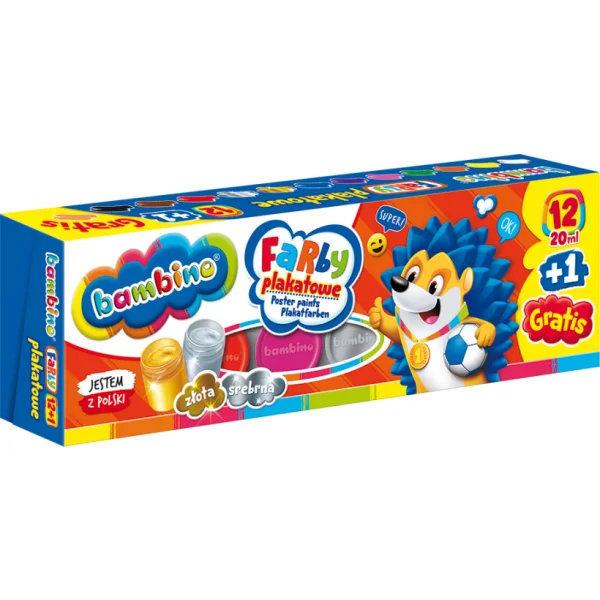 FARBY PLAKATOWE 12+1 KOL 20ML BAMBINO