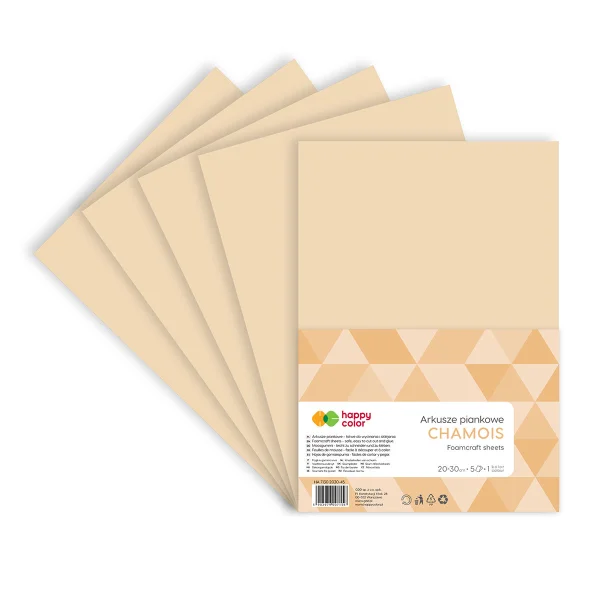 ARKUSZE PIANKOWE A4 5 SZT CHAMOIS HAPPY COLOR