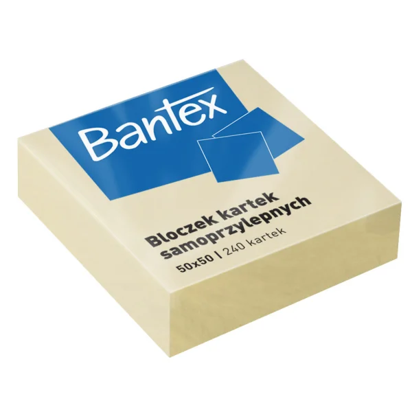 BLOCZEK KARTECZEK SAMOPRZYLEPNYCH 50X50 240 ZÓŁTY BANTEX HIT!!!