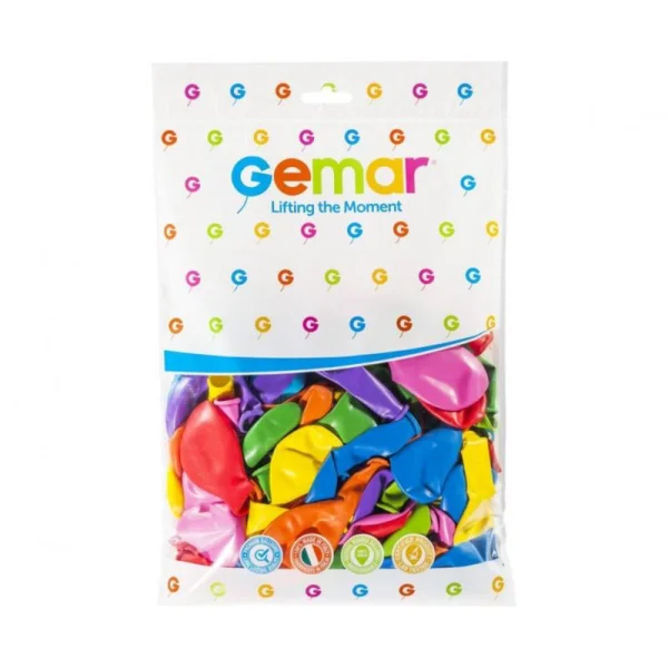 BALONY 100 SZT MIX PASTELOWE GEMAR