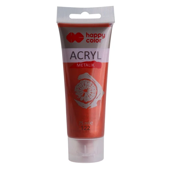 FARBA AKRYLOWA 75ML CZERWONE ZŁOTO 122 HAPPY COLOR