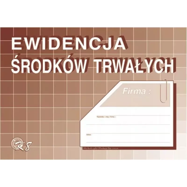 DRUK K-8u EWIDENCJA ŚRODKÓW TRWAŁYCH A5