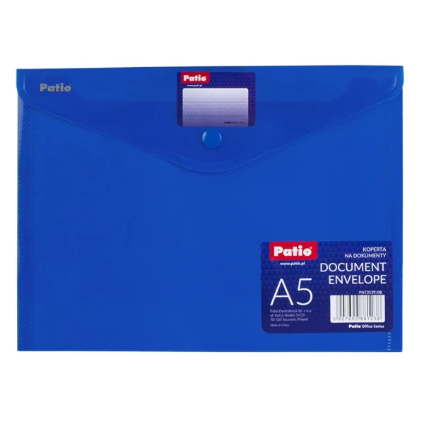 KOPERTA NA DOKUMENTY A5 PATIO PAT3139/08 NIEBIESKA