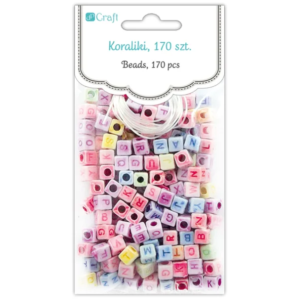 KORALIKI 170 SZT LITERKI KOLOROWE GRKO-005 DP CRAFT